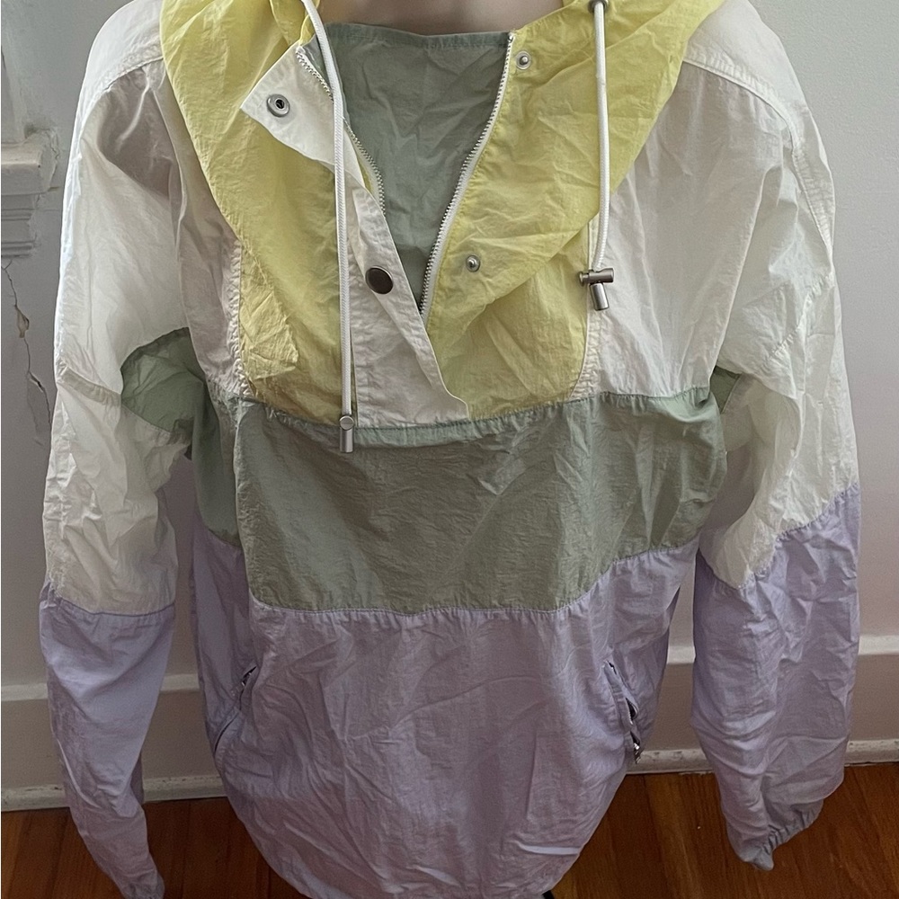 ASTR The Label Sawyer Windbreaker pastel colorblock hooded, size L cottagecore - Picture 8 of 16